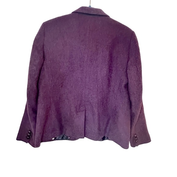 Talbots Wool Blazer Size 12 Plum - Picture 3 of 16